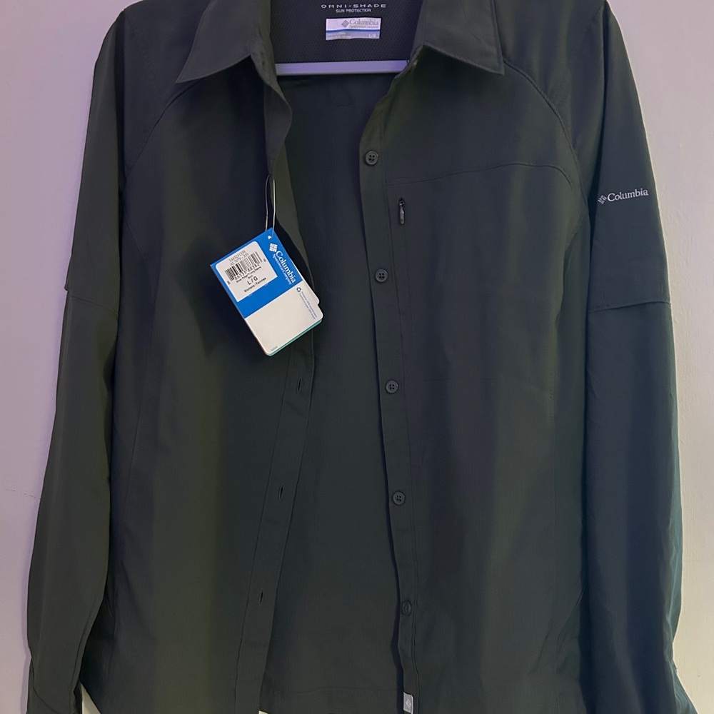 Columbia Dark Green Lightweight Shirt Jacket